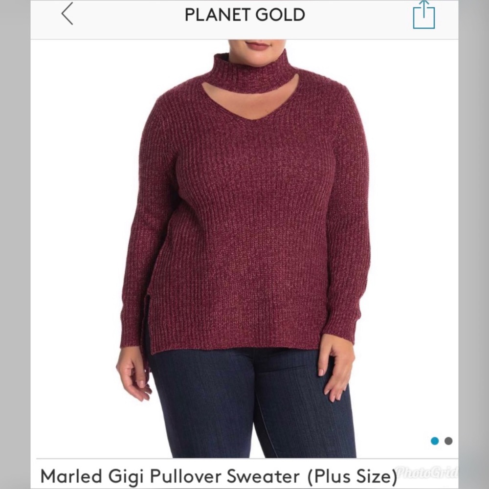 Planet Gold Marled Gigi Pullover Sweater